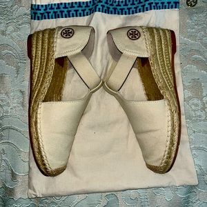 Tory Burch Catalina 2 Canvas Wedge Espadrille Sandal.
